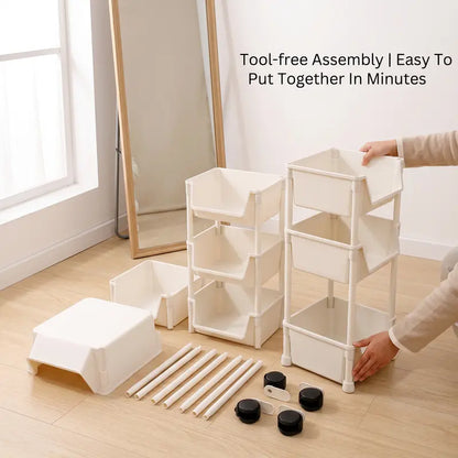 Multifunctional Five-Tier Storage Cart with Wheels