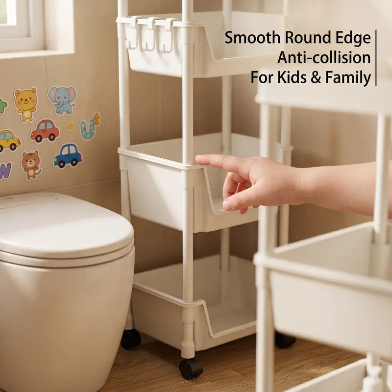 Multifunctional Five-Tier Storage Cart with Wheels