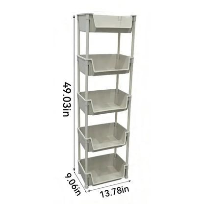 Multifunctional Five-Tier Storage Cart with Wheels