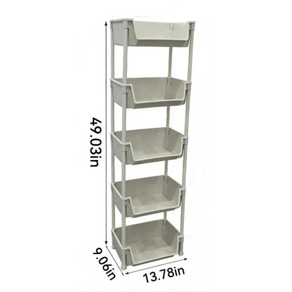 Multifunctional Five-Tier Storage Cart with Wheels