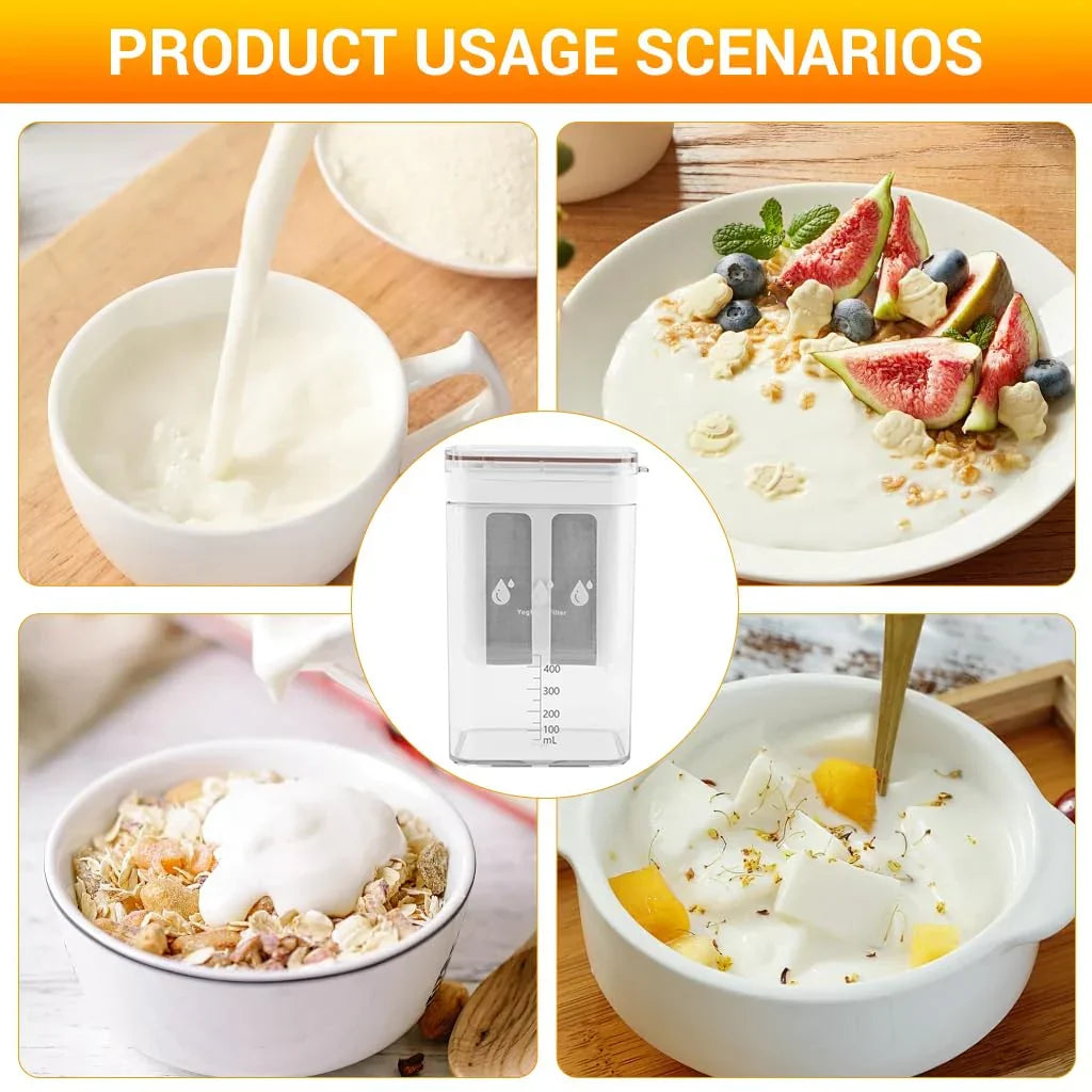 Yogurt Strainer Greek Yogurt Maker 1100ML صانع الزبادي اليوناني 1100 مل