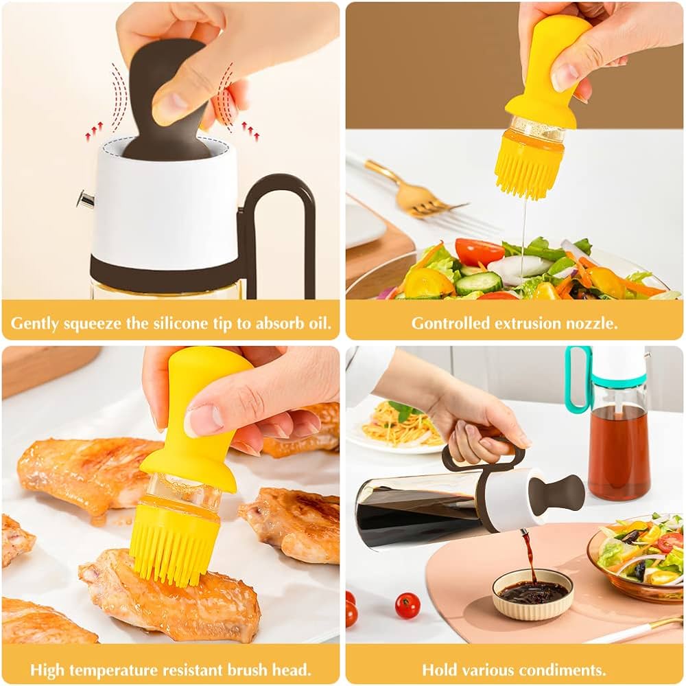 Oil Dispenser With Brush موزع زيت مع فرشاة