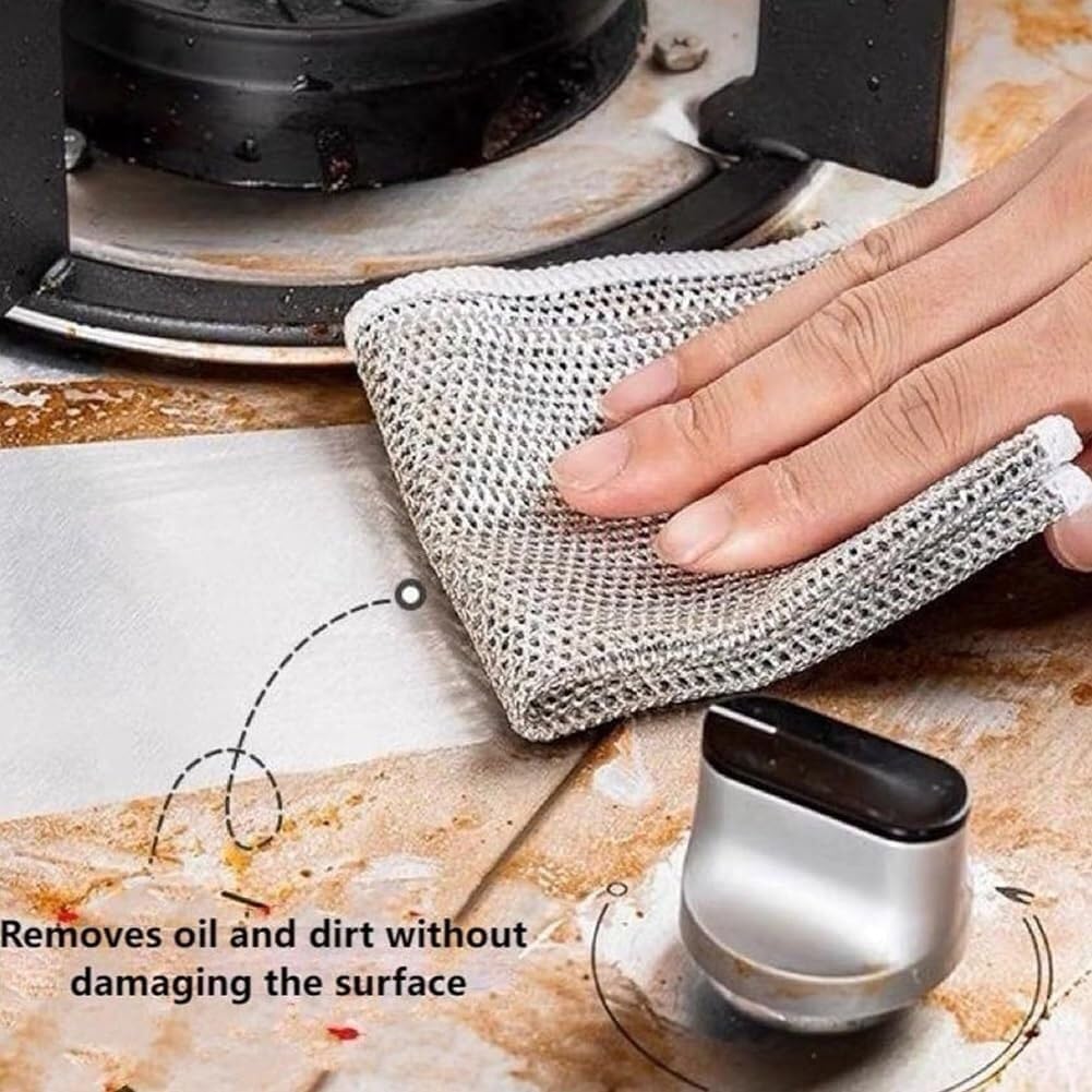 Non Scratch Dish Wash Cloth (Pack Of 5) قماش غسيل أطباق بدون خدش 5 قطع