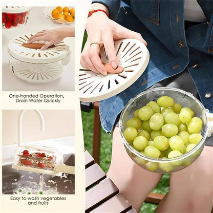 2-in-1 Foldable Drain Basket & Storage سلة تصفية قابلة للطي مع تخزين 2 في 1
