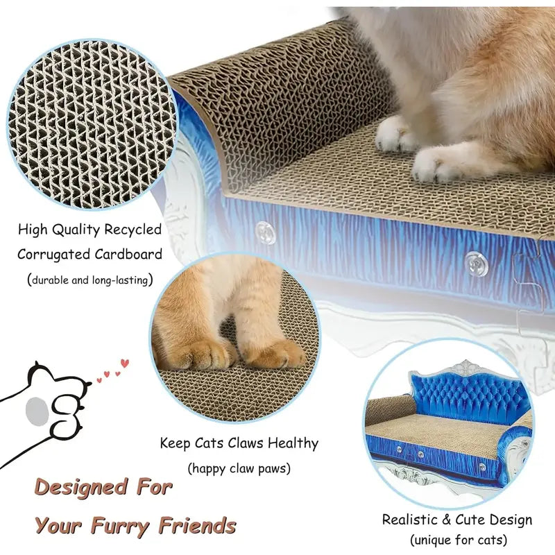 Luxury Cardboard Cat Scratching Post Sofa