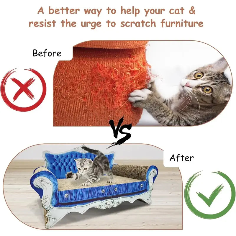 Luxury Cardboard Cat Scratching Post Sofa