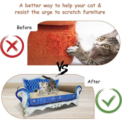 Luxury Cardboard Cat Scratching Post Sofa