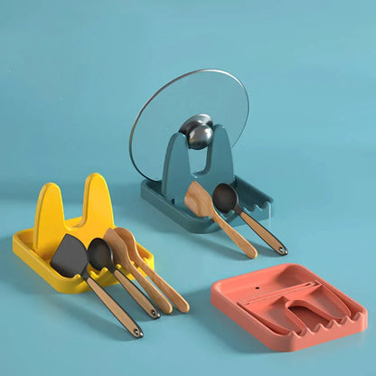 Foldable Pot Lid Rack Plastic Holder Stand حامل أغطية القدور قابل للطي