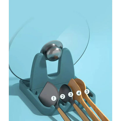 Foldable Pot Lid Rack Plastic Holder Stand حامل أغطية القدور قابل للطي