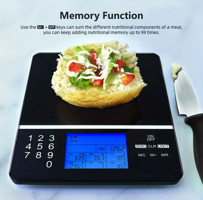 Smartek™ Nutritional Food Scale With 999 Food Codes ميزان غذائي  بـ 999 كود غذائي