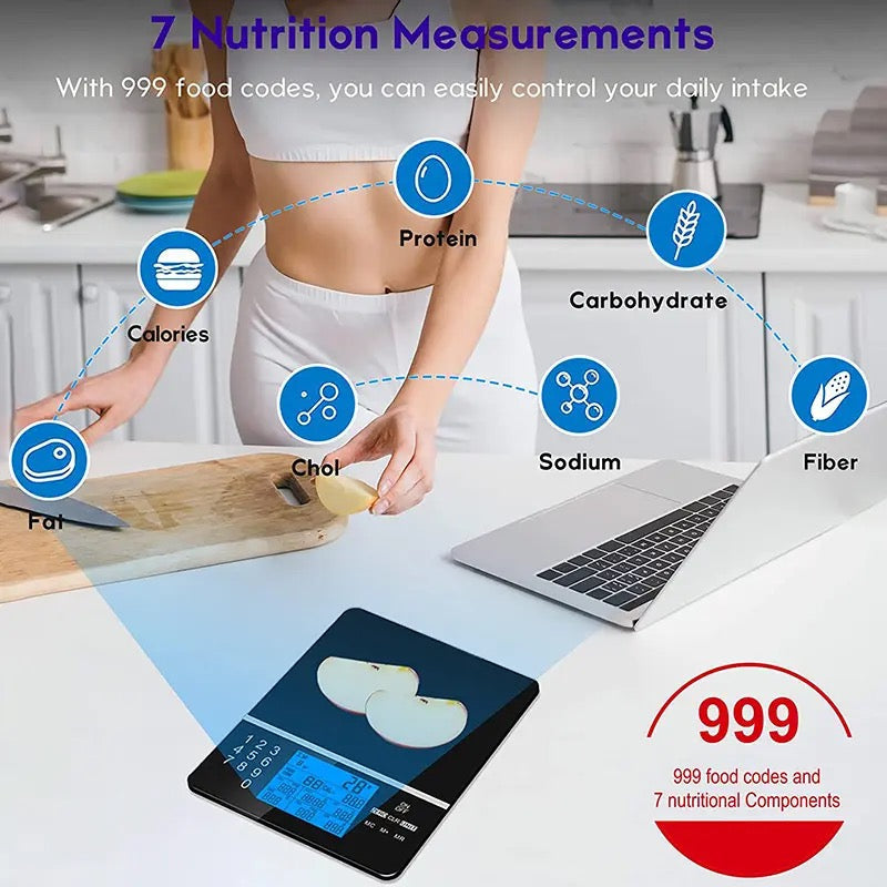 Smartek™ Nutritional Food Scale With 999 Food Codes ميزان غذائي  بـ 999 كود غذائي