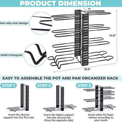 Pot Rack Organizer رف تنظيم القدور