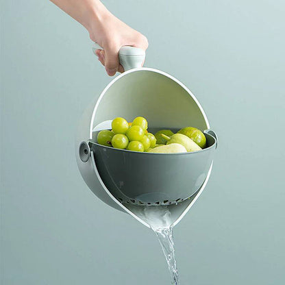 2 in 1 Rotatable Double Basket Strainer مصفاة سلة مزدوجة دوارة 2 في 1