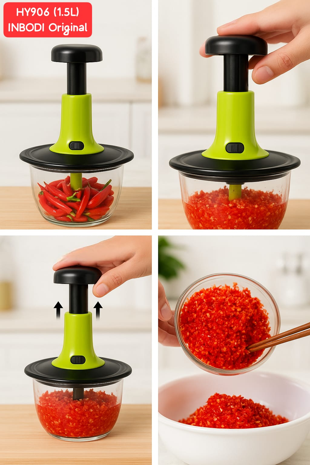 Manual Press Vegetable Aluminum Chopper مفرمة خضروات ألومنيوم يدوية