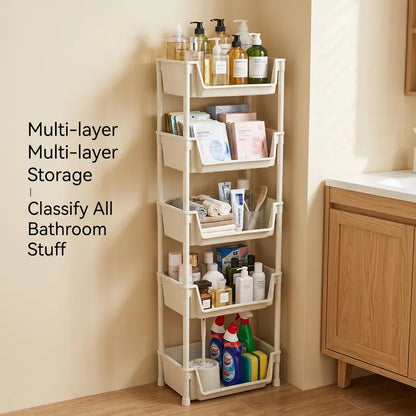 Multifunctional Five-Tier Storage Cart with Wheels